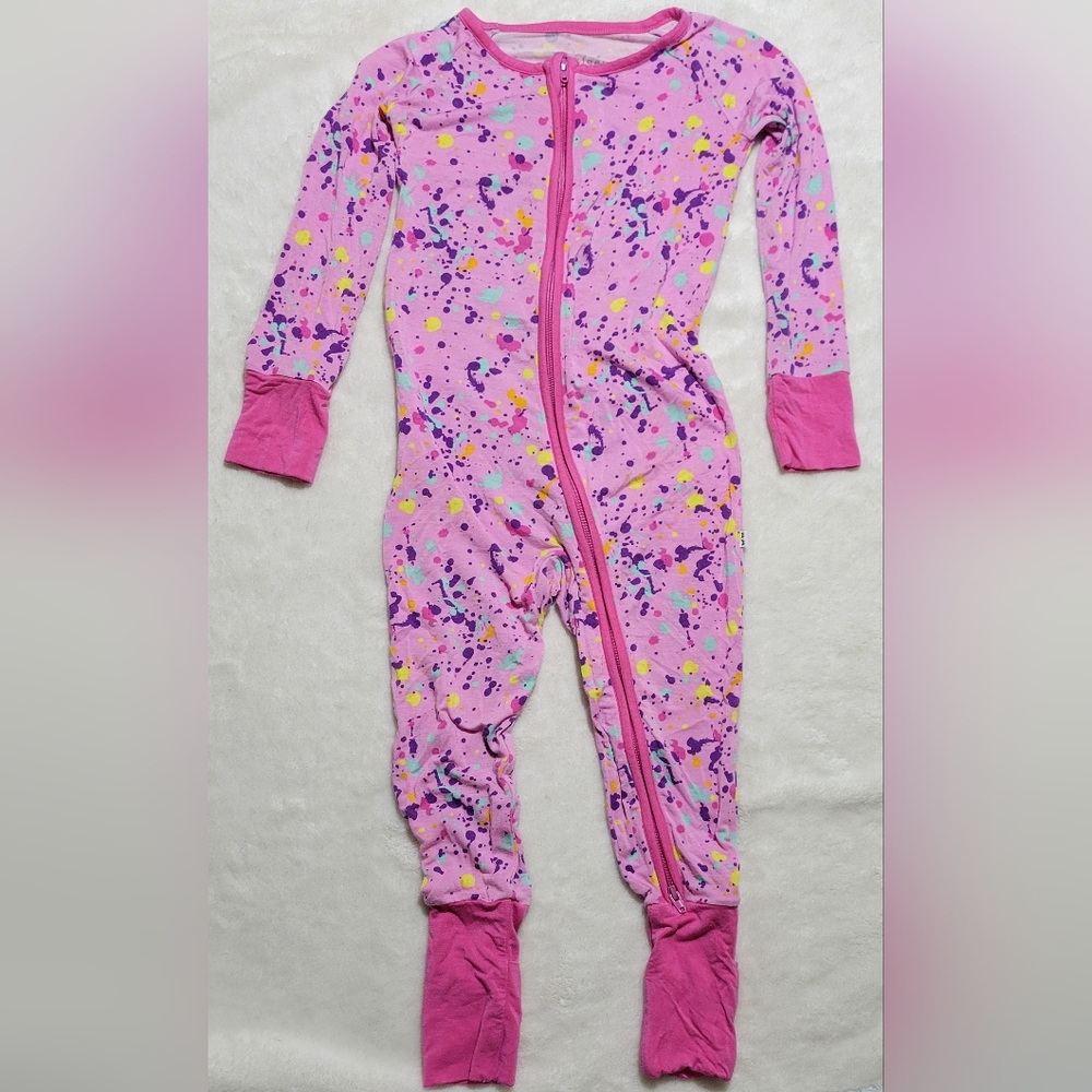Little Sleepies Pink Paint Party Zippy
